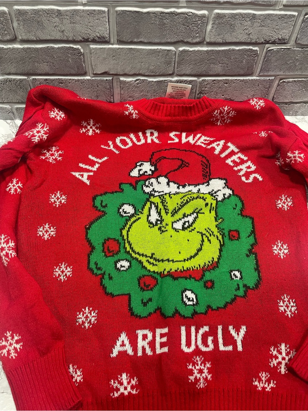 Red 'All Your Sweaters Are Ugly' Grinch Holiday Sweater
